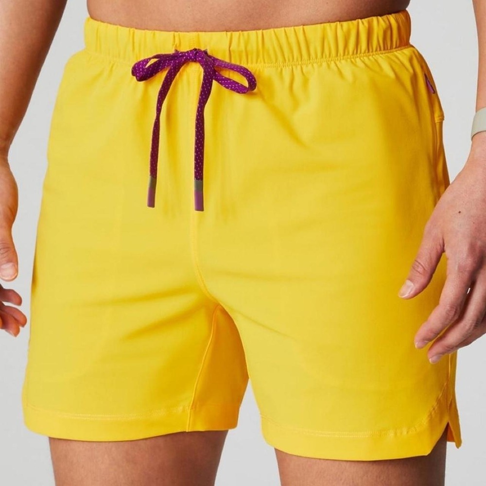 Fabletics Men's Yellow Shorts Size XS Mens‎ 7" Inseam Workout Running